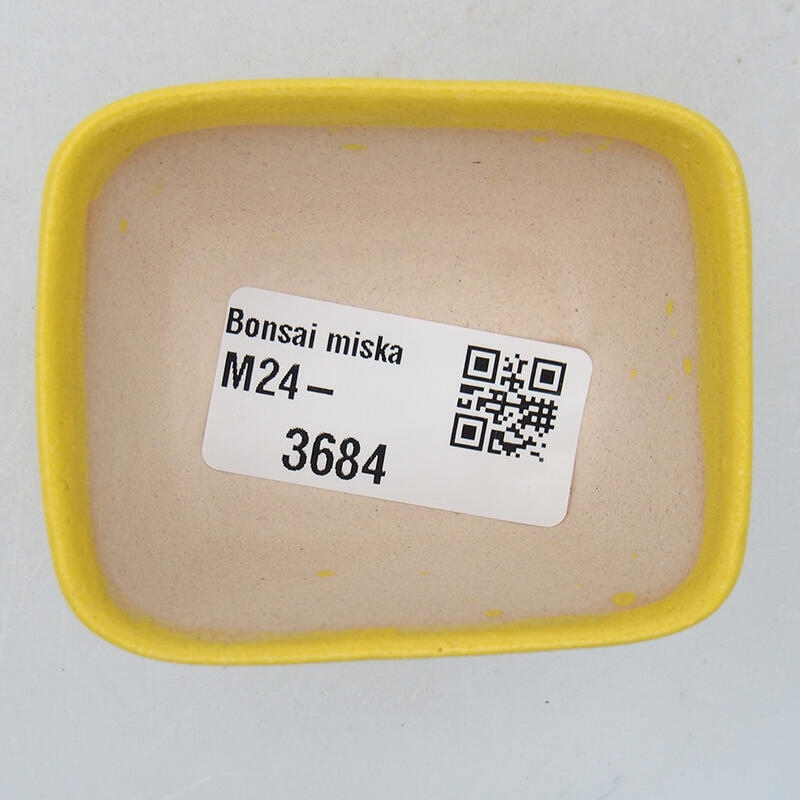 Ceramiczna miska bonsai 6 x 5 x 3 cm, żółta