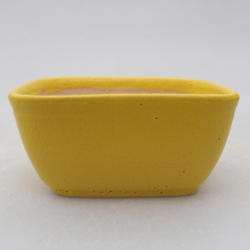 Ceramiczna miska bonsai 6 x 5 x 3 cm, żółta