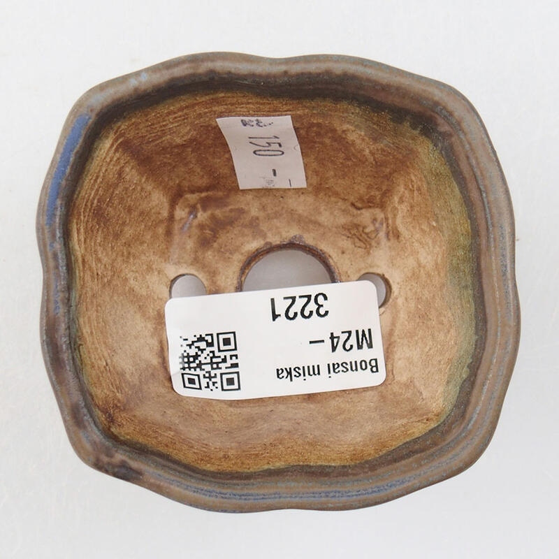 Ceramiczna miska bonsai 7 x 7 x 3,5 cm, kolor niebieski