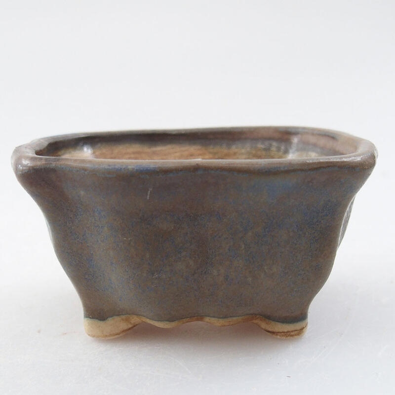 Ceramiczna miska bonsai 7 x 7 x 3,5 cm, kolor niebieski
