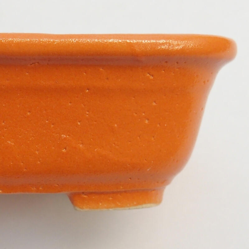 Ceramiczna miska bonsai 8 x 6 x 3 cm, kolor pomarańczowy