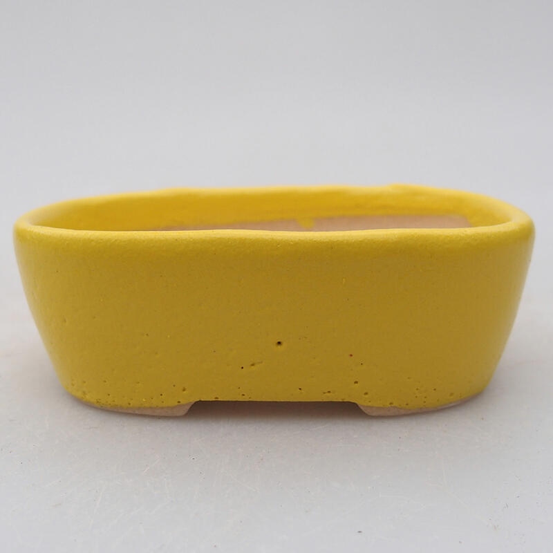 Ceramiczna miska bonsai 8 x 6 x 3 cm, żółta