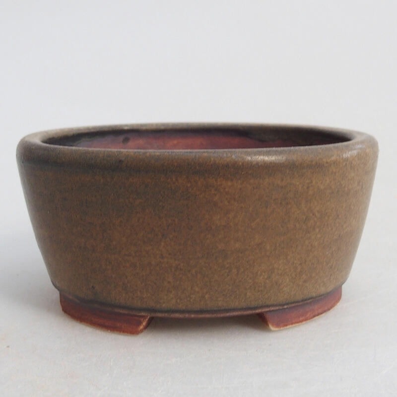 Ceramiczna miska bonsai 8 x 7 x 3,5 cm, kolor brązowy