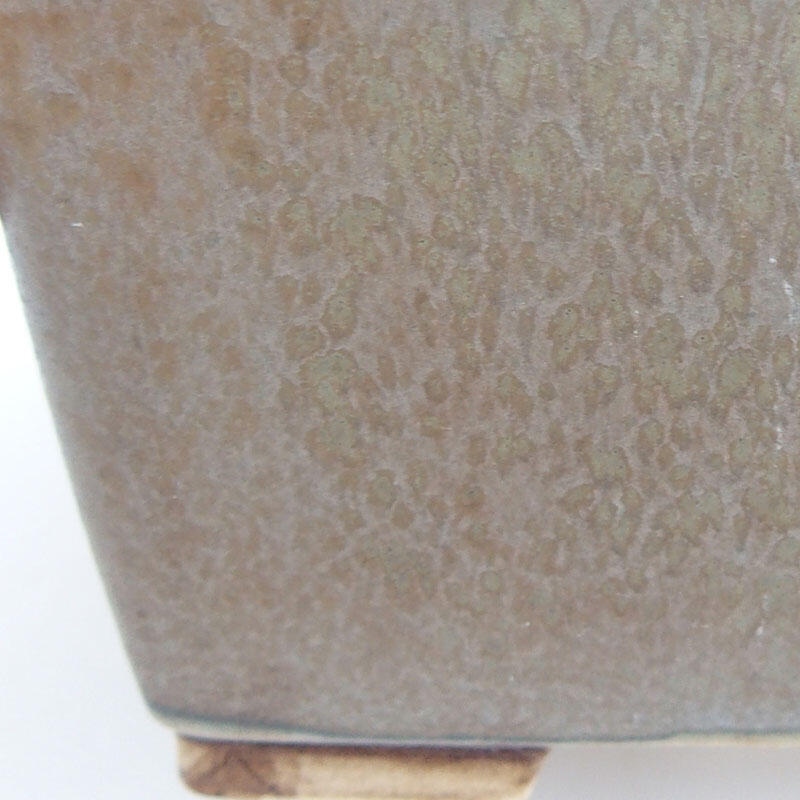 Ceramiczna miska bonsai 8 x 8 x 5,5 cm, kolor niebiesko-szary