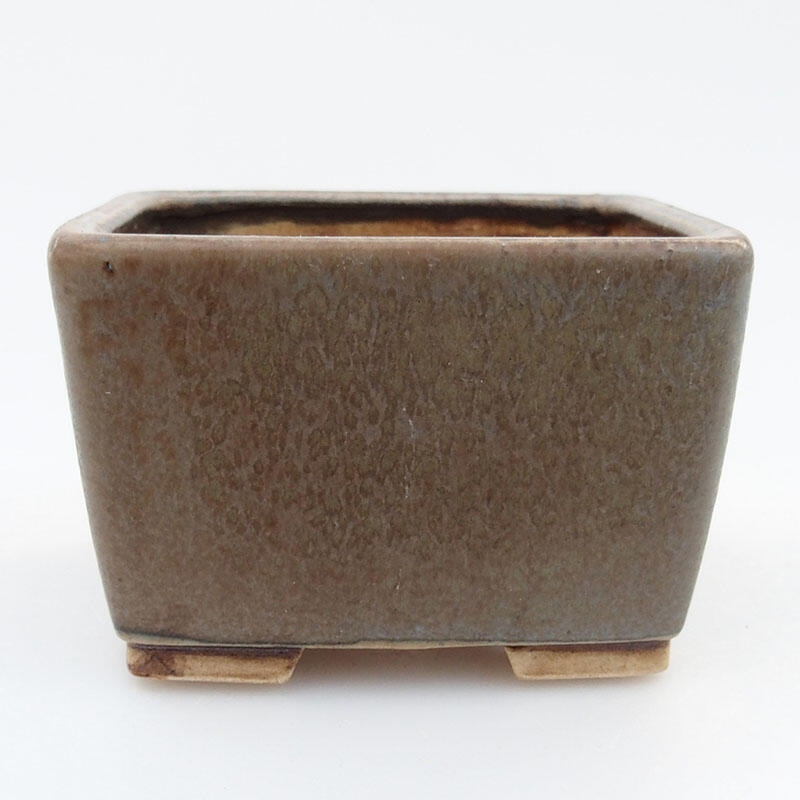 Ceramiczna miska bonsai 8 x 8 x 5,5 cm, kolor niebiesko-szary
