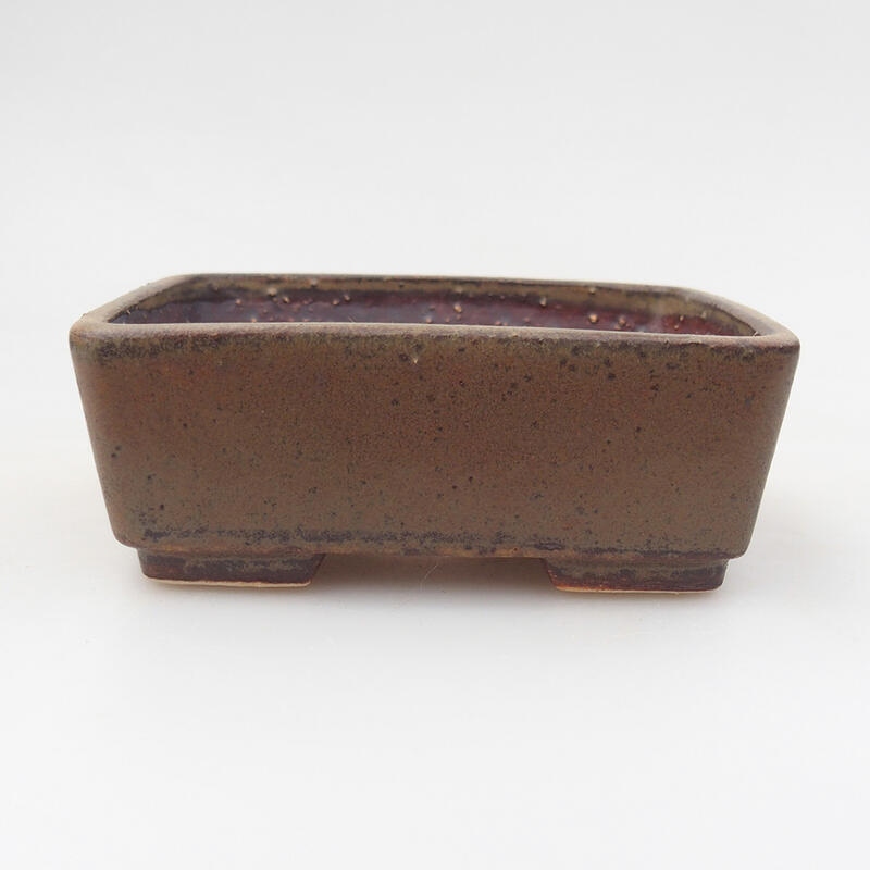 Ceramiczna miska bonsai 9,5 x 8 x 3,5 cm, kolor brązowy
