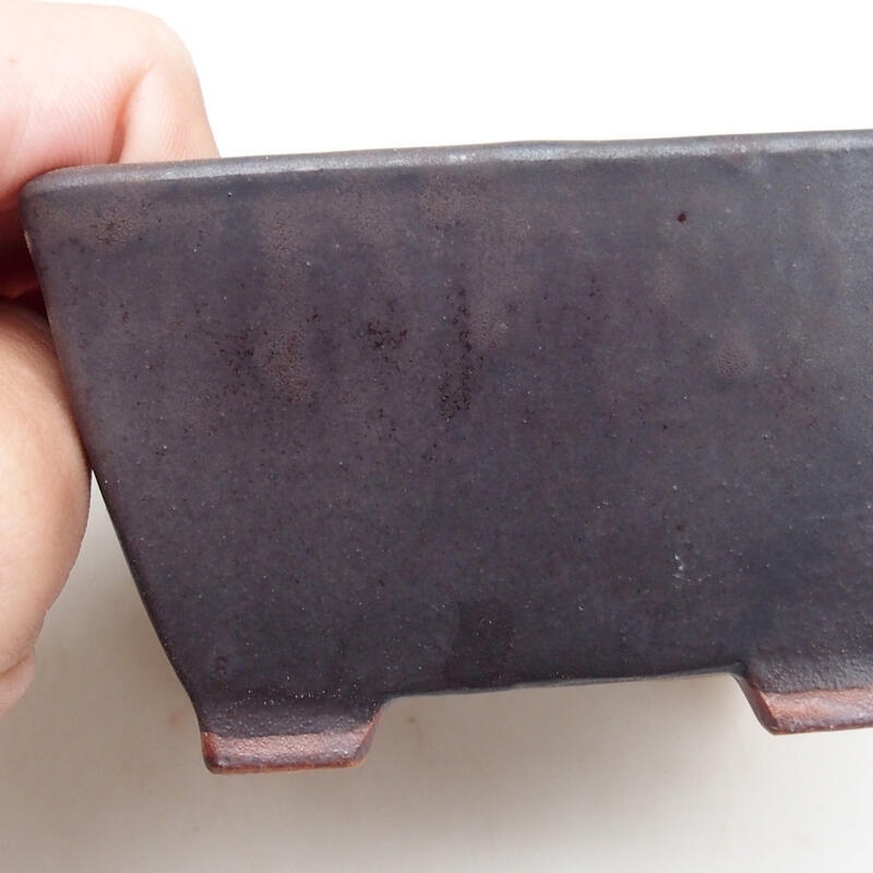 Ceramiczna miska bonsai 9,5 x 9,5 x 5,5 cm, kolor czarny