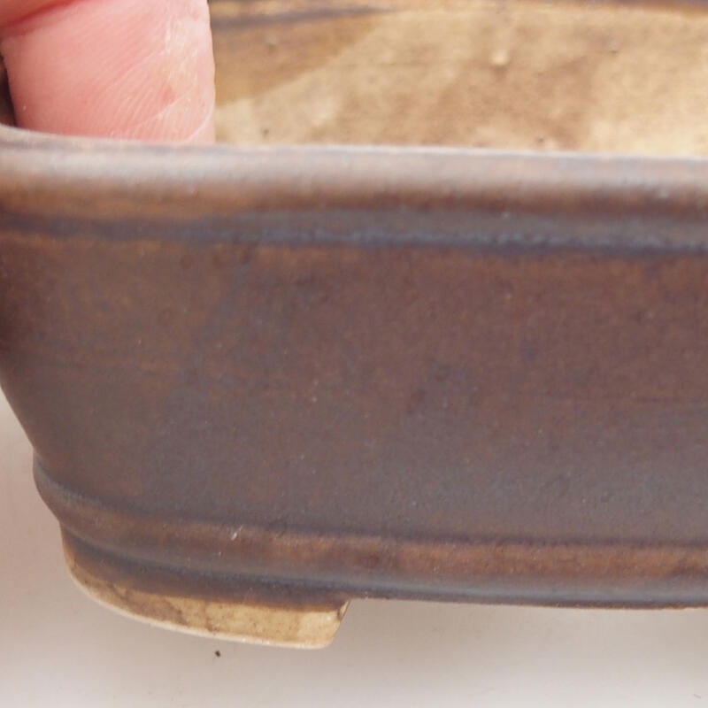 Ceramiczna miska bonsai 9 x 8 x 3,5 cm, kolor brązowy