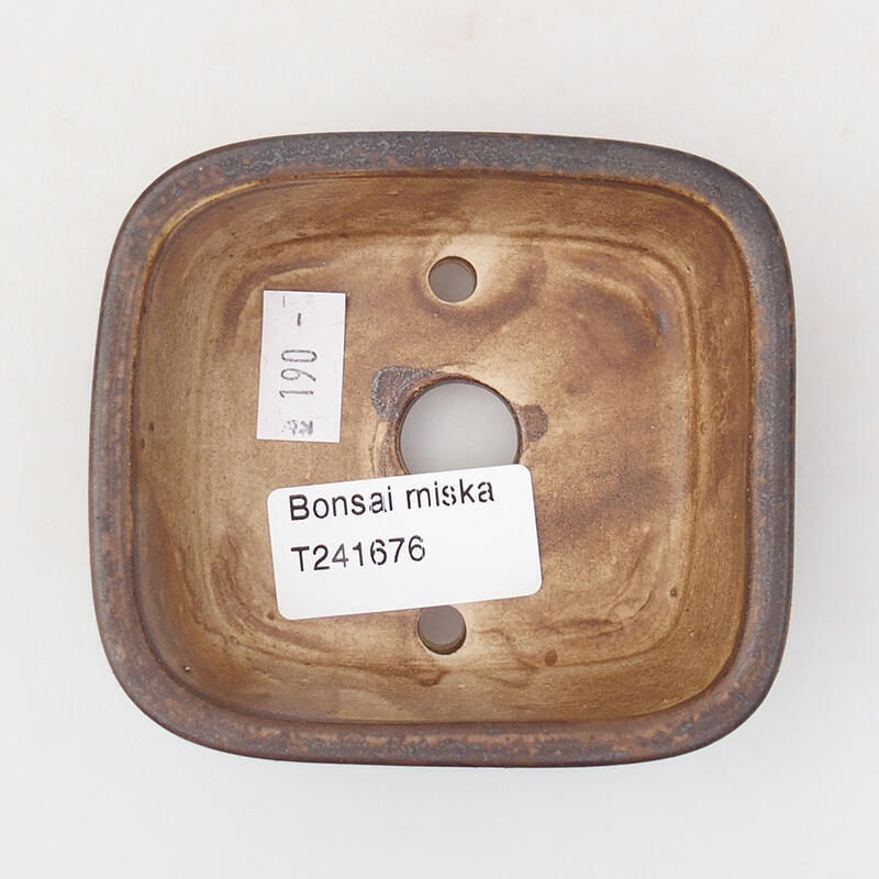 Ceramiczna miska bonsai 9 x 8 x 3,5 cm, kolor brązowy