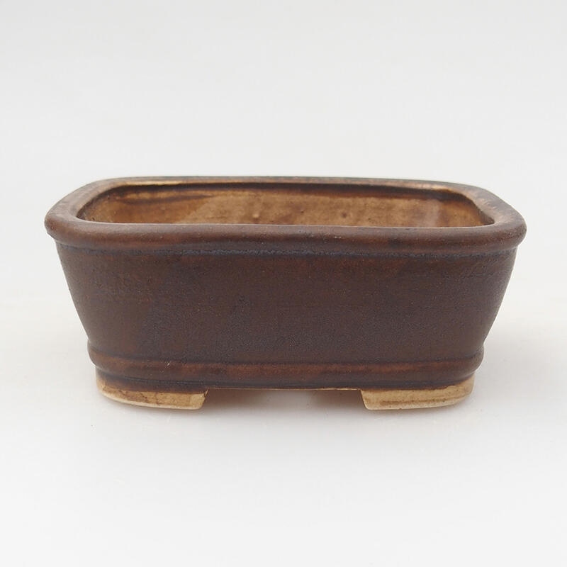 Ceramiczna miska bonsai 9 x 8 x 3,5 cm, kolor brązowy