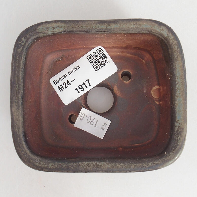 Ceramiczna miska bonsai 9 x 8 x 3,5 cm, kolor niebieski