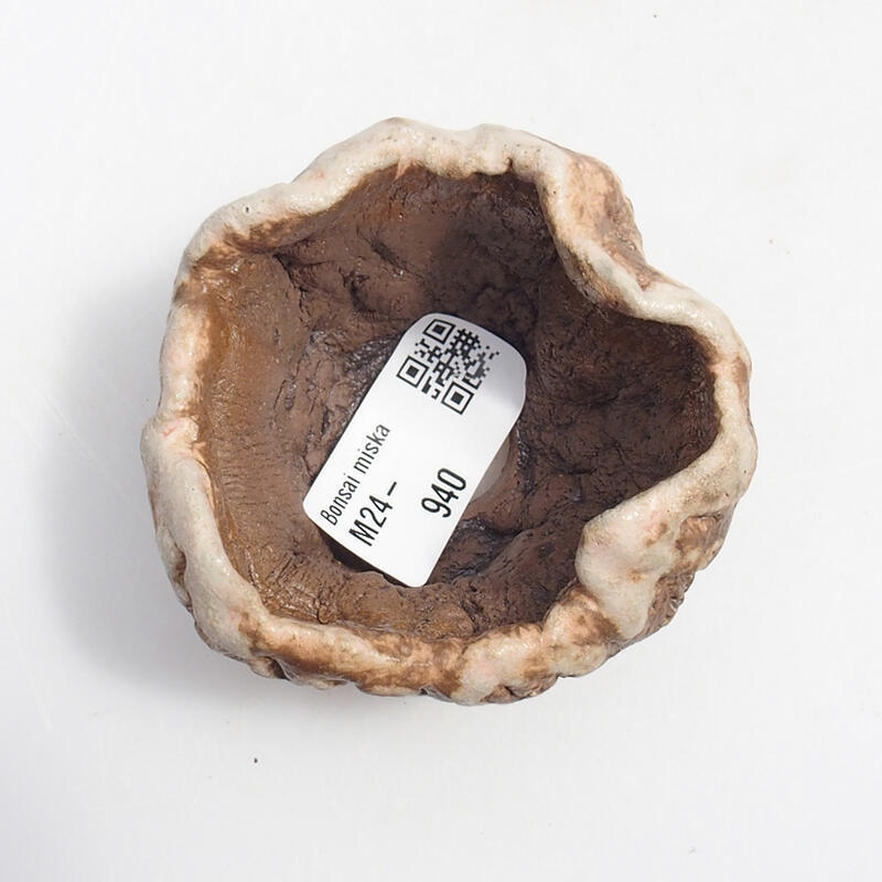 Muszla ceramiczna 5 x 6 x 6 cm, kolor zielono-brązowy