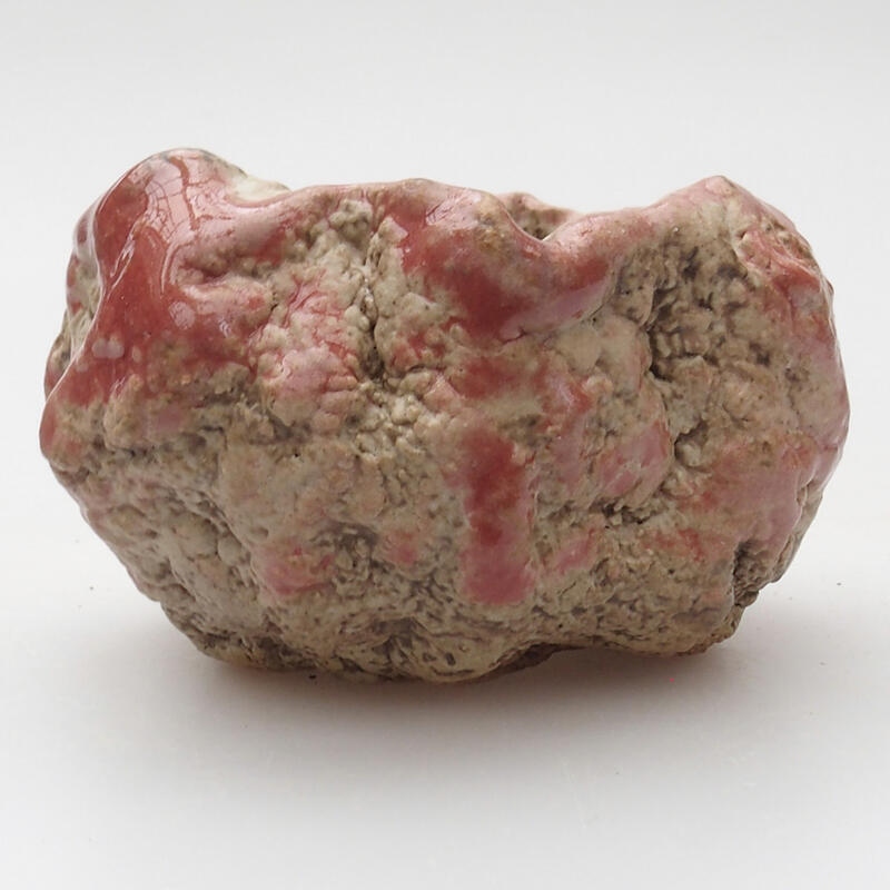 Muszla ceramiczna 6 x 6 x 4 cm, kolor czerwono-biały