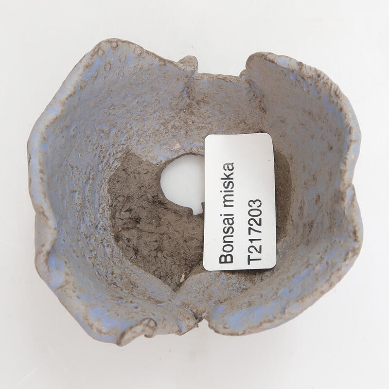 Ceramiczna muszla 7 x 7 x 4 cm, kolor niebieski