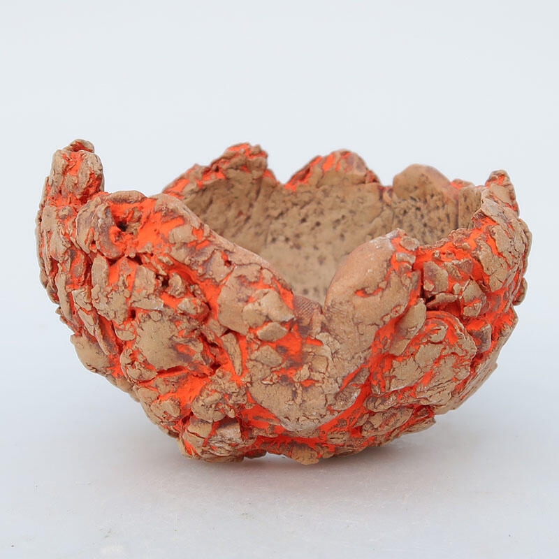 Ceramiczna muszla 9 x 9 x 5,5 cm, kolor czerwony
