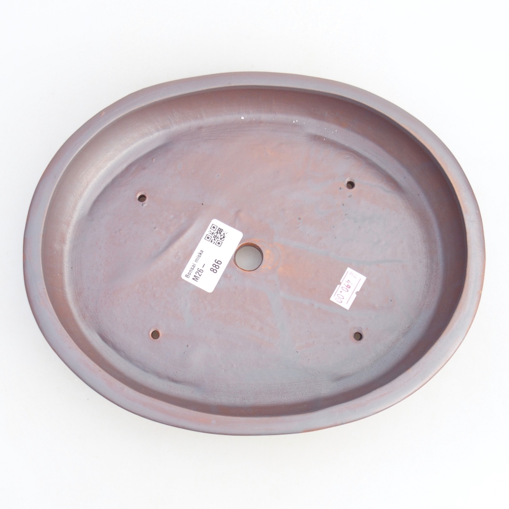 Ceramiczna miska do bonsai 24,5 x 20 x 4 cm, kolor metaliczny