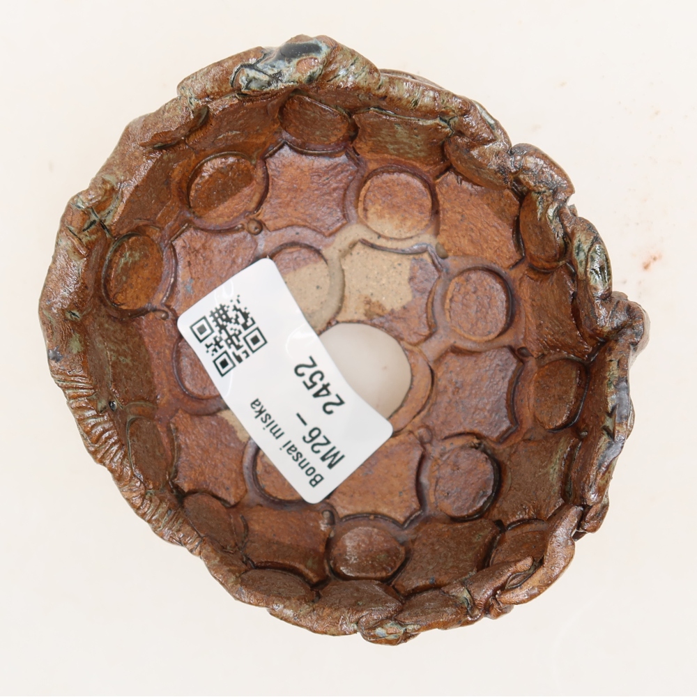 Ceramiczna skorupa  9 x 8 x 5 cm, kolor brązowo-zielony