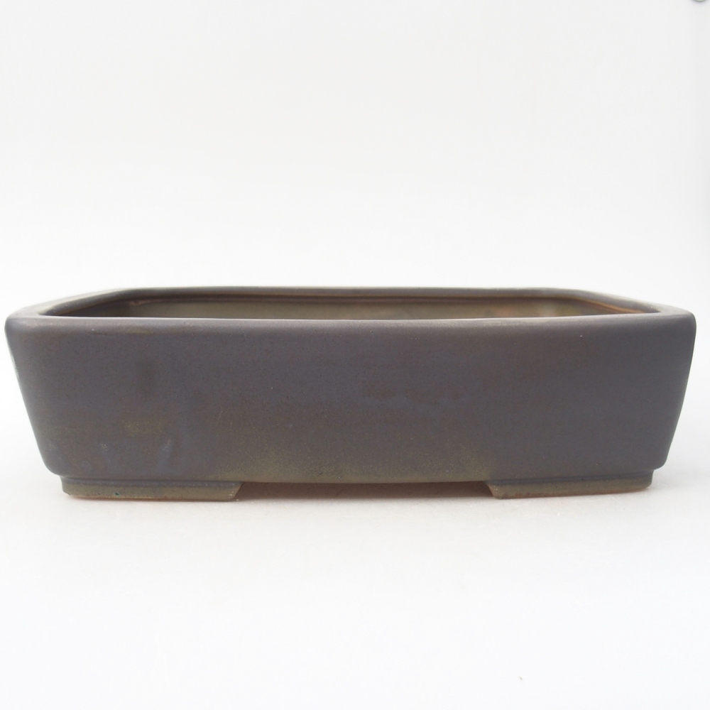 Ceramiczna miska do bonsai 26,5 x 20,5 x 6,5 cm, szara