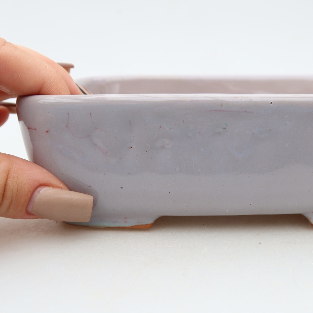 Ceramiczna miska do bonsai 15 x 12,5 x 4,5 cm, kolor fioletowy