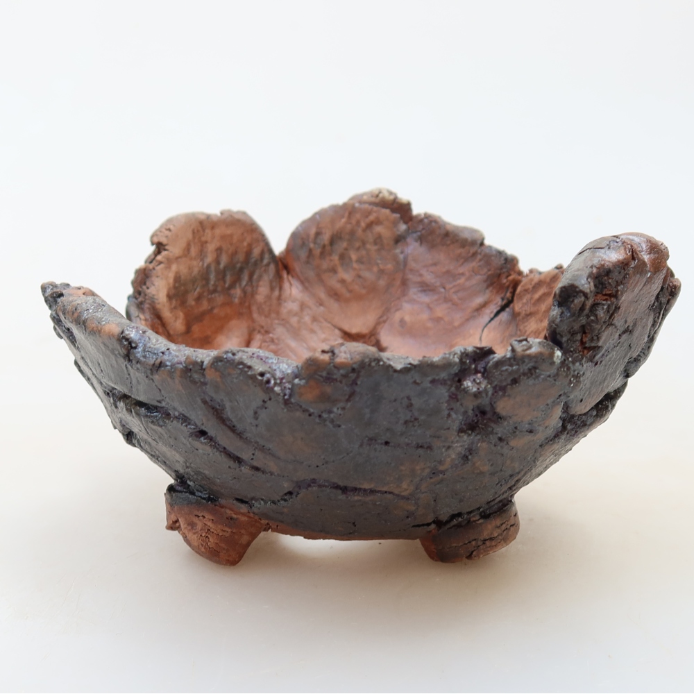 Ceramiczna skorupa  10,5 x 10,5 x 6 cm, kolor brązowy