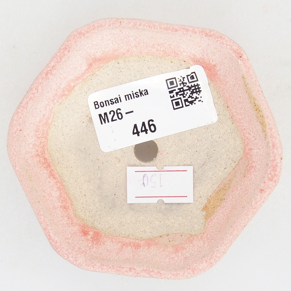 Ceramiczna miska na bonsai 8,5 x 8 x 2,5 cm, różowa