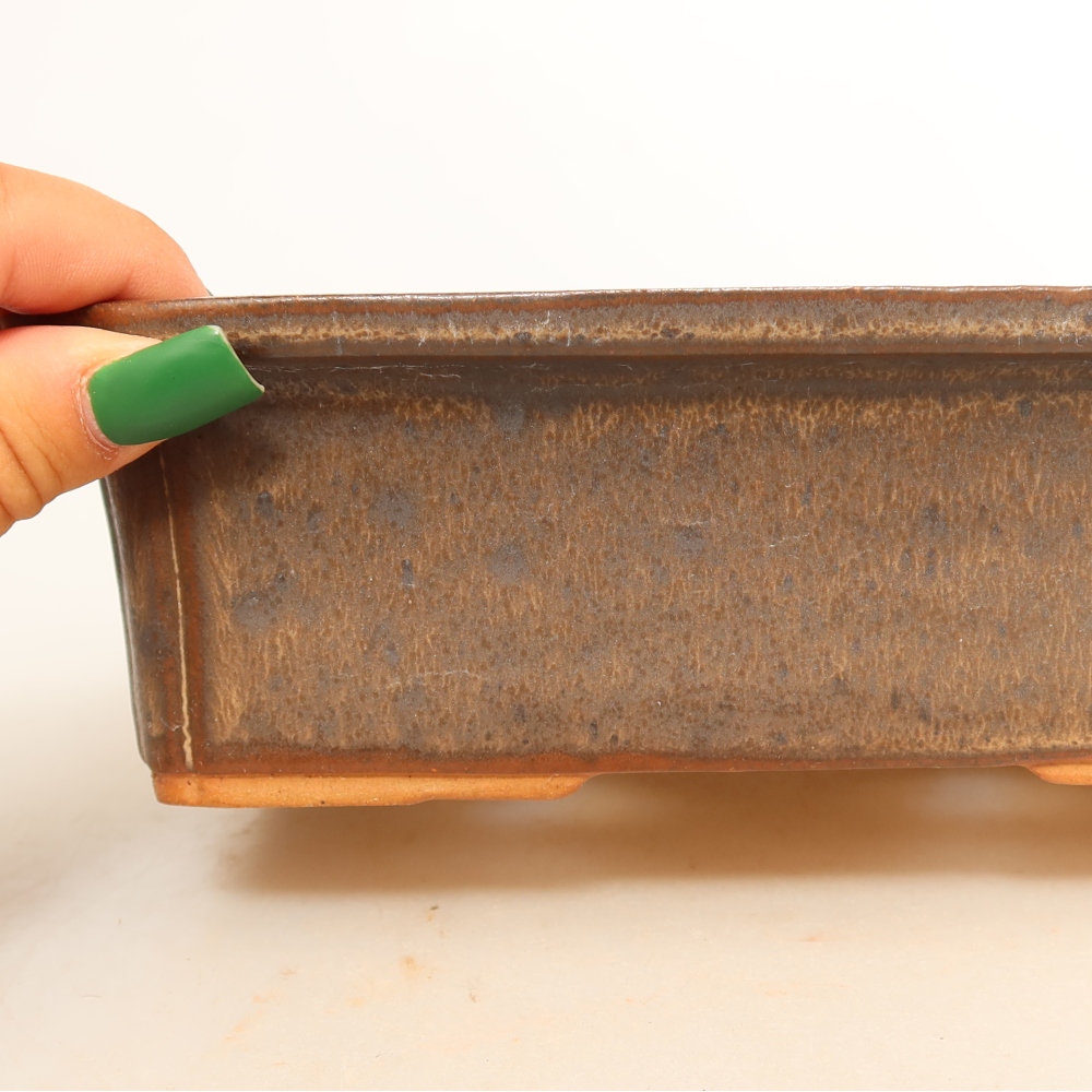 Miska ceramiczna  20 x 15,5 x 5,5 cm, kolor brązowy