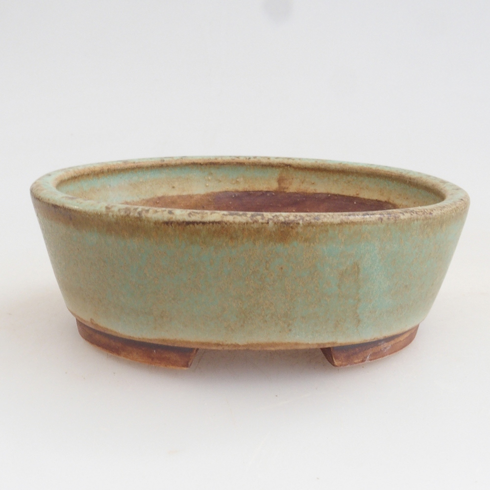 Ceramiczna miska do bonsai 9,5 x 8 x 3 cm, kolor zielony