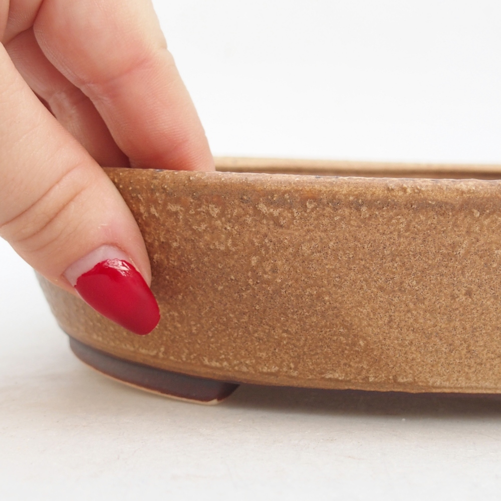 Ceramiczna miska na bonsai 18,5 x 16,5 x 4,5 cm, różowa