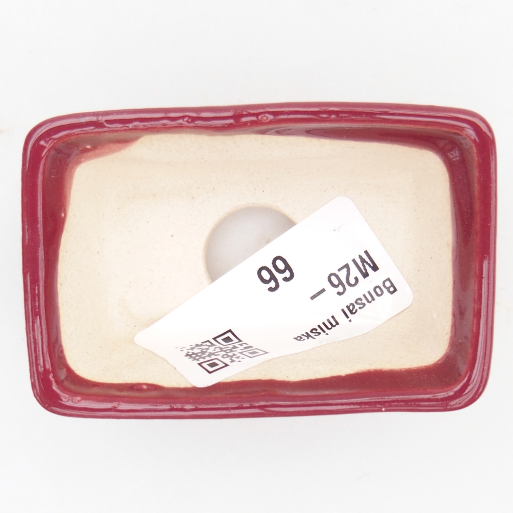 Mini miska do bonsai 6,5 x 4 x 2,5 cm, bordowa