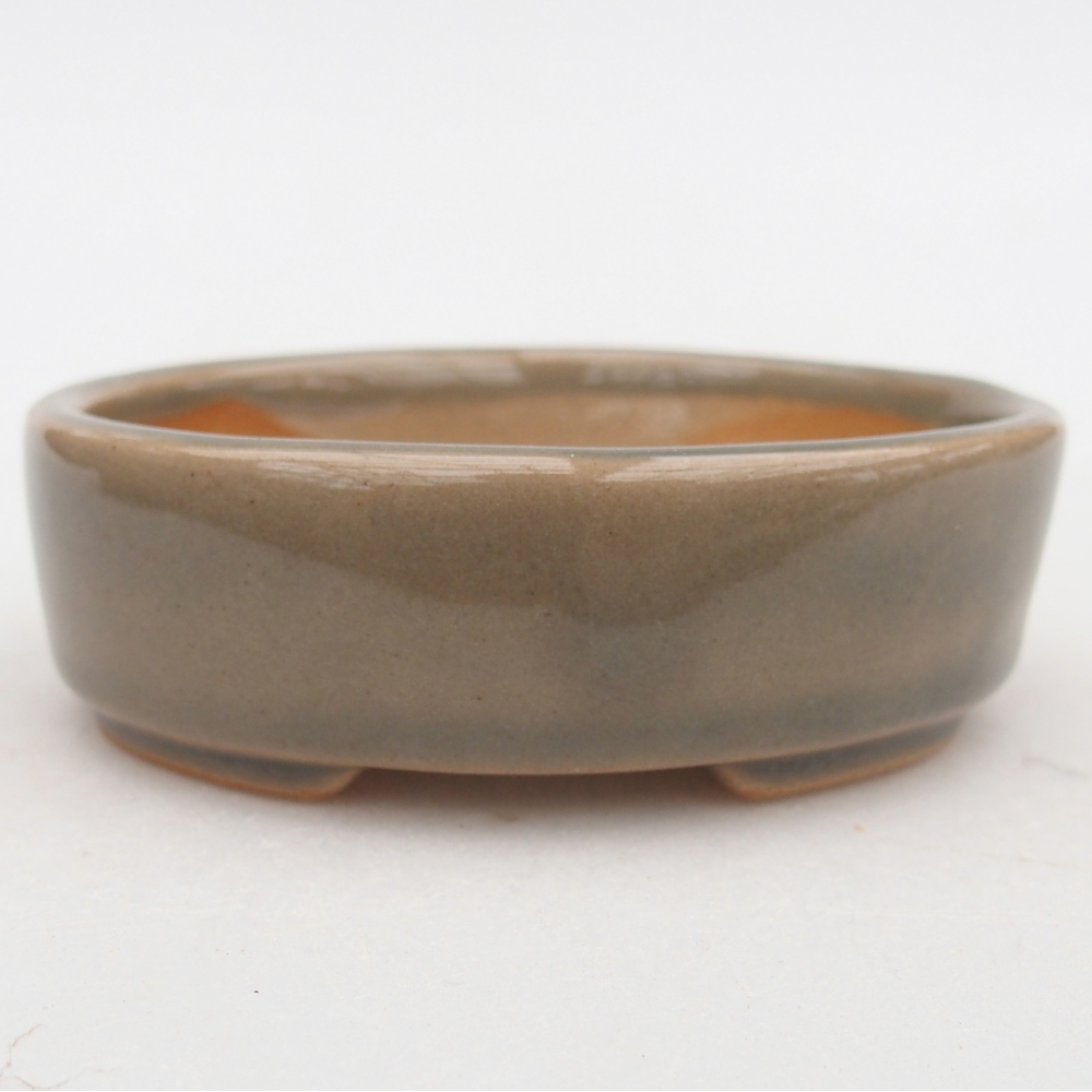 Ceramiczna miska na bonsai 9,5 x 8 x 3 cm, szara