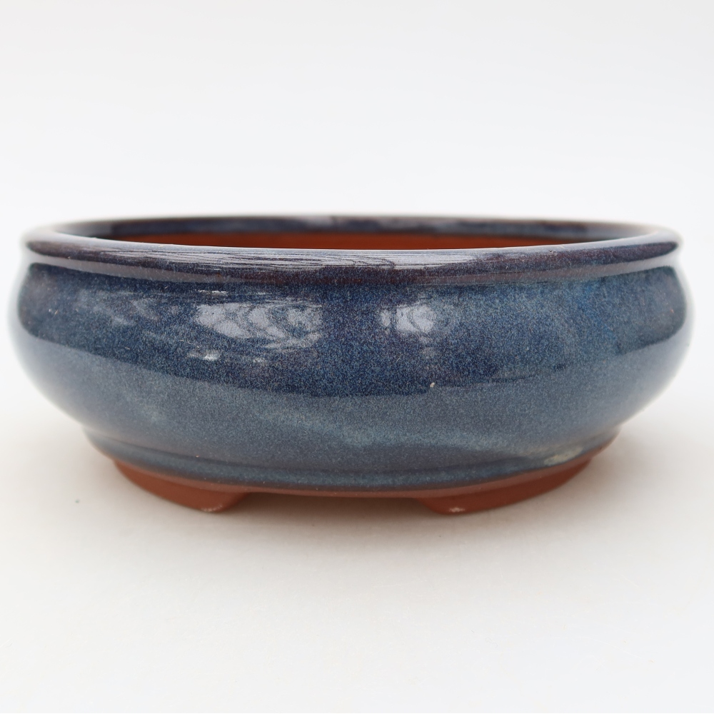 Ceramiczna miska do bonsai 16 x 16 x 5,5 cm, kolor niebieski