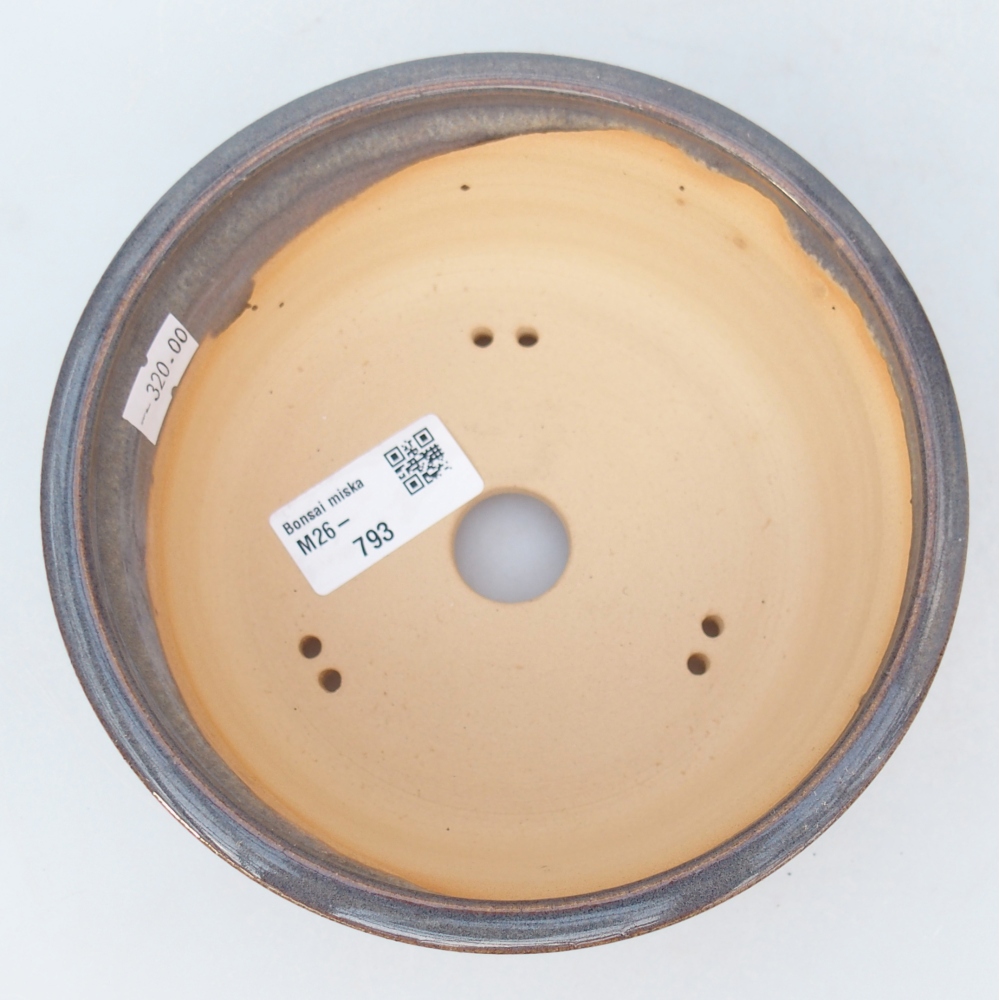 Ceramiczna miska do bonsai 15,5 x 15,5 x 6 cm, szara