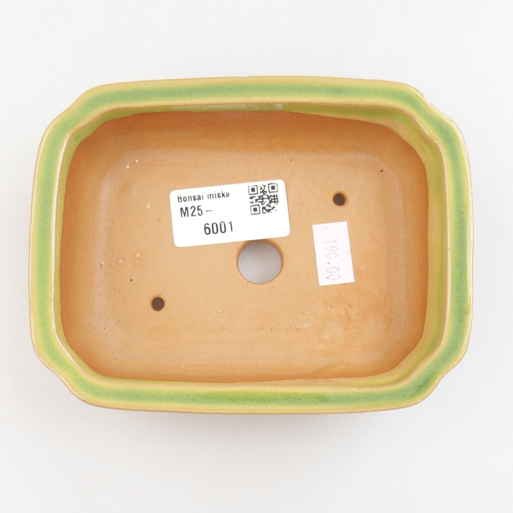 Ceramiczna miska bonsai 14 x 10,5 x 4 cm, kolor zielony