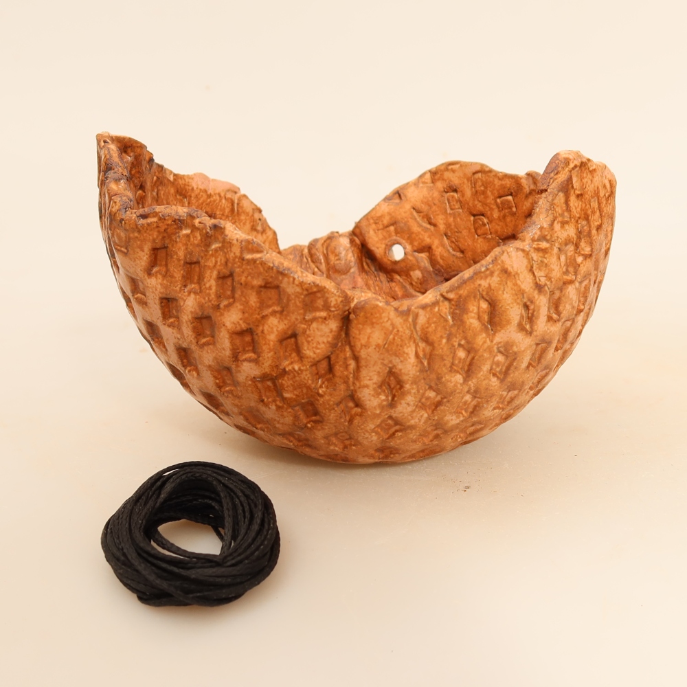 Ceramiczna skorupa do kokedamy 12,5 x 12,5 x 8 cm, kolor różowy