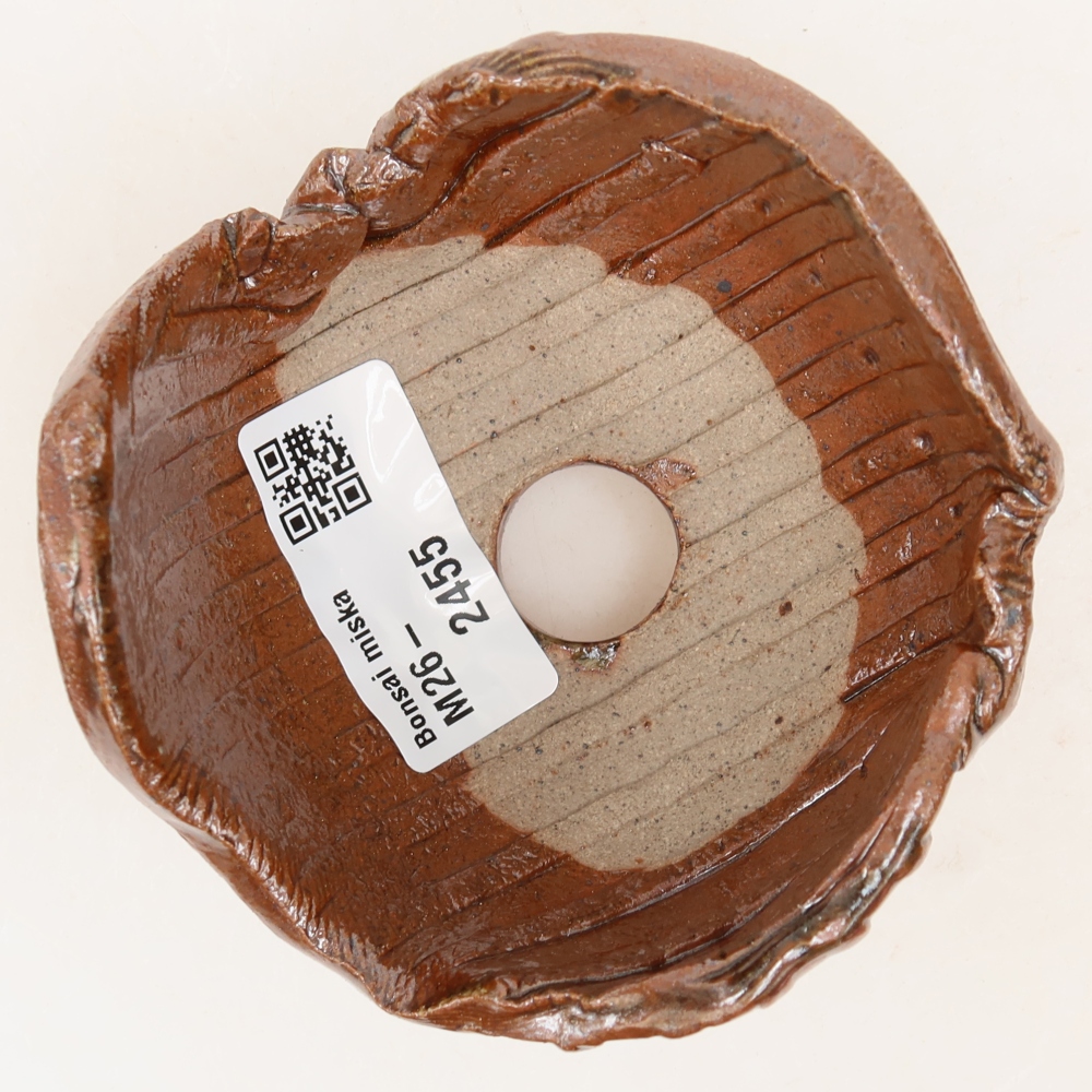 Muszla ceramiczna 9 x 8,5 x 6 cm, kolor brązowy