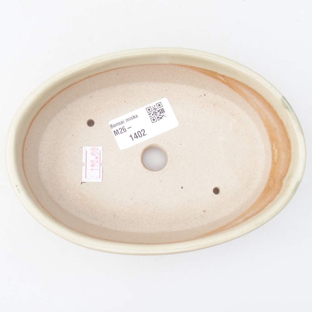 Ceramiczna miska do bonsai 16,5 x 11,5 x 4,5 cm, kolor beżowy