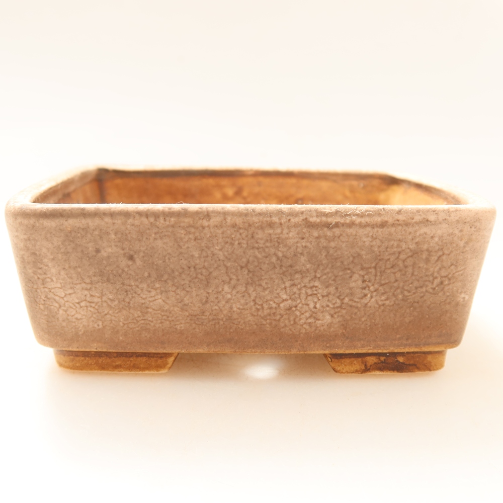 Ceramiczna miseczka do bonsai 10 x 8 x 3,5 cm, kolor różowy