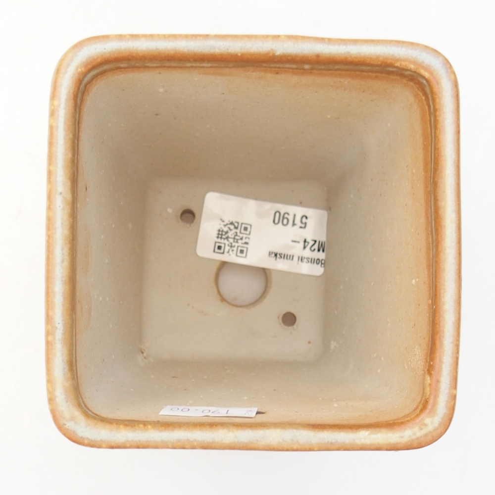 Ceramiczna miska bonsai 9 x 9 x 11,5 cm, kolor zielony