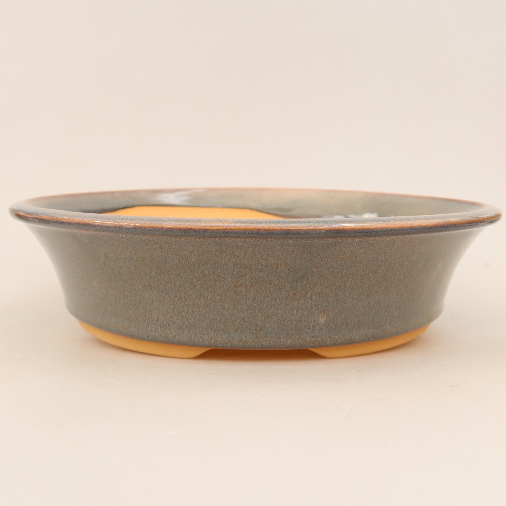 Ceramiczna miska do bonsai 28,5 x 28,5 x 7 cm, kolor szary