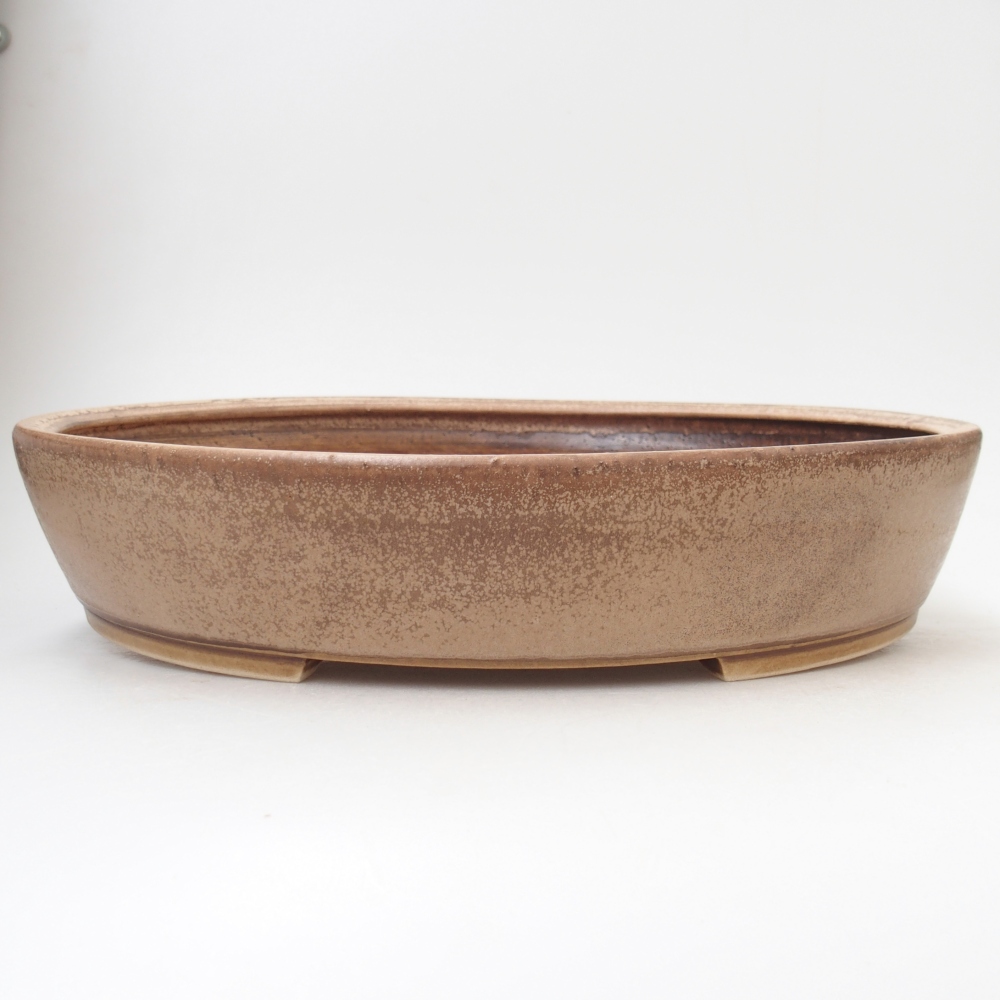 Ceramiczna miska do bonsai 31,5 x 27,5 x 6 cm, kolor beżowy