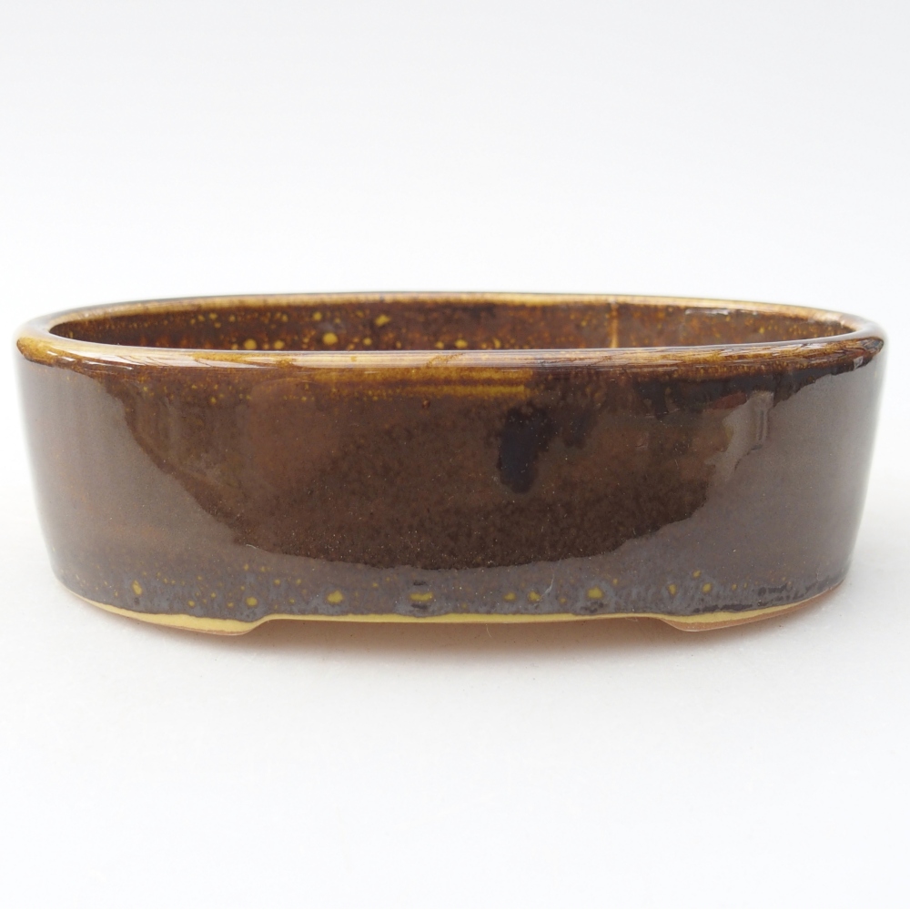 Ceramiczna miska do bonsai 12,5 x 10 x 3,5 cm, żółta