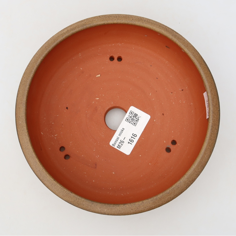 Ceramiczna miska do bonsai 16 x 16 x 5 cm, brązowa