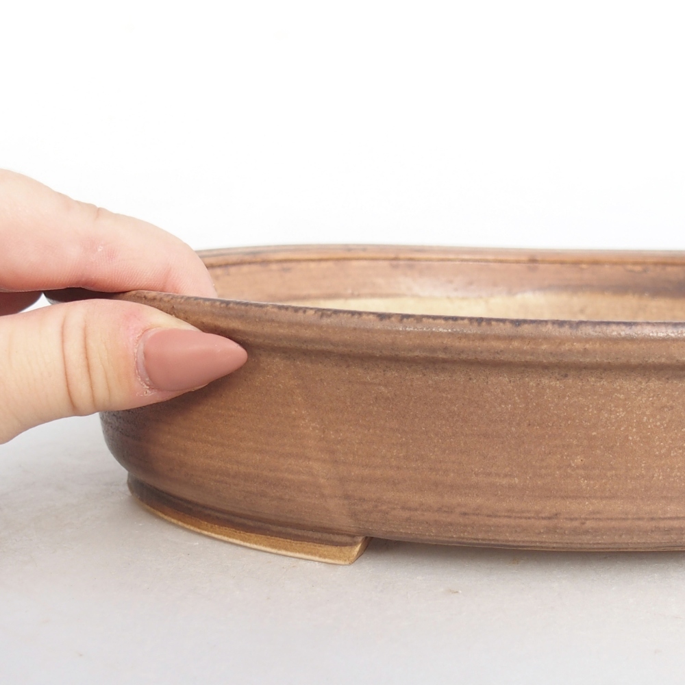 Ceramiczna miska na bonsai 24 x 20,5 x 5 cm, różowa