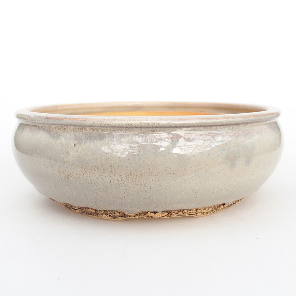 Ceramiczna miska do bonsai 20,5 x 20,5 x 7 cm, szara