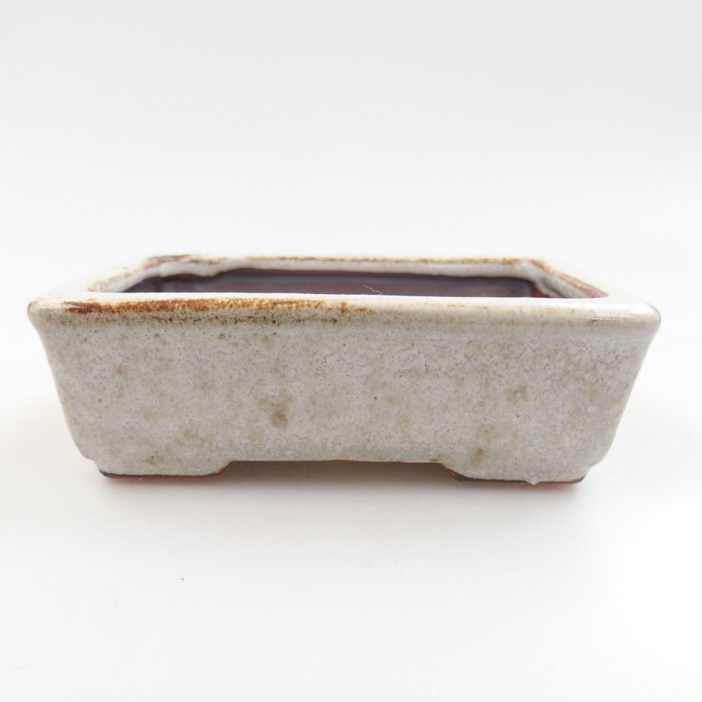 Ceramiczna miska bonsai 10,5 x 8,5 x 3,5 cm, kolor biały