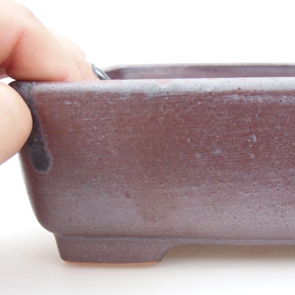 Ceramiczna miska bonsai 14,5 x 11 x 5,5 cm, kolor metaliczny