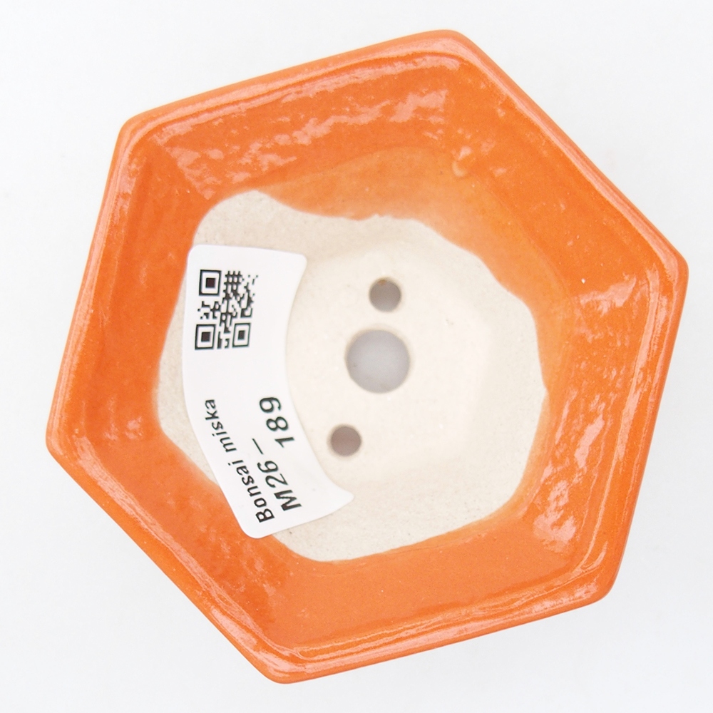 Mini miska do bonsai 8 x 7 x 3,5 cm, pomarańczowa