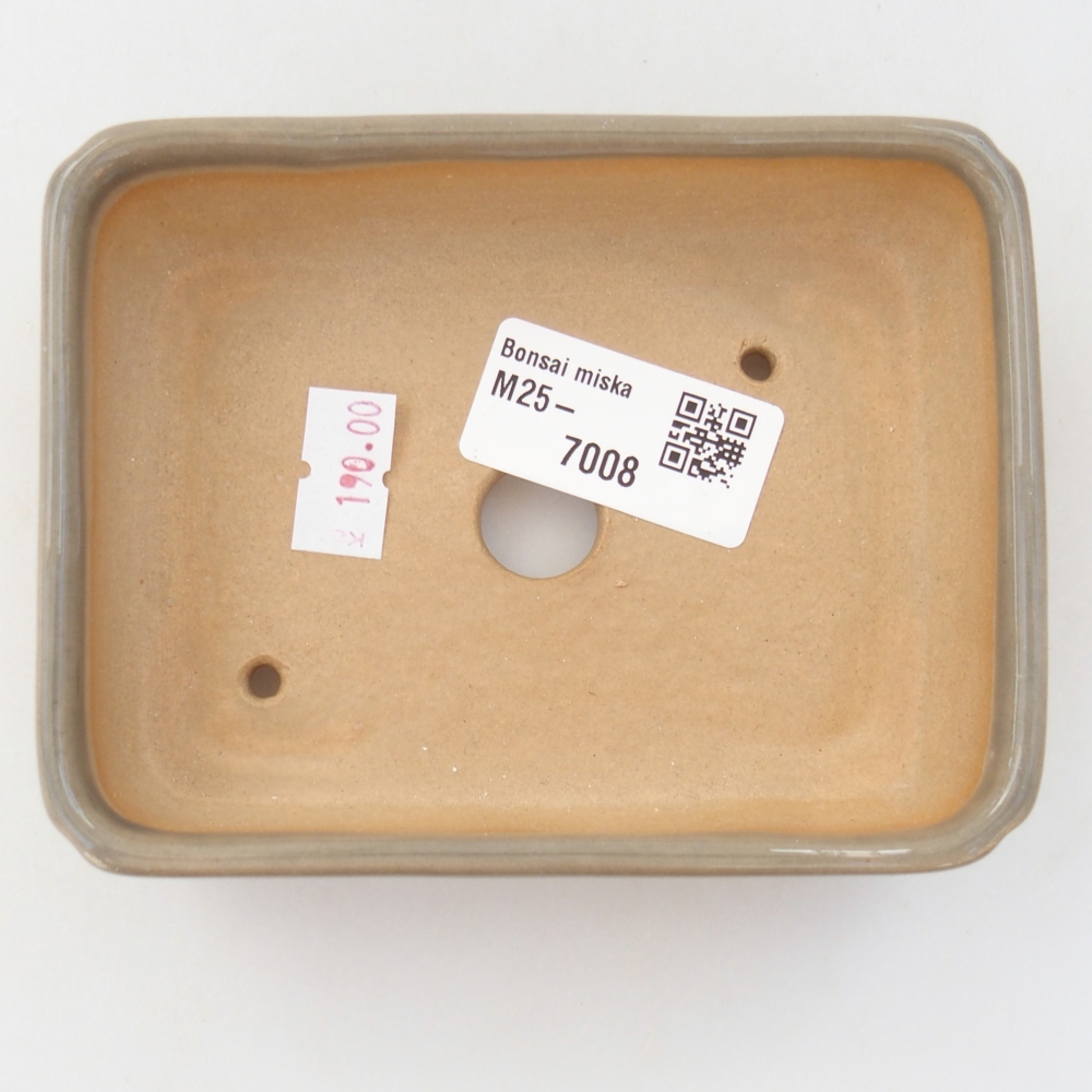 Ceramiczna miska na bonsai 11,5 x 9 x 3,5 cm, szara