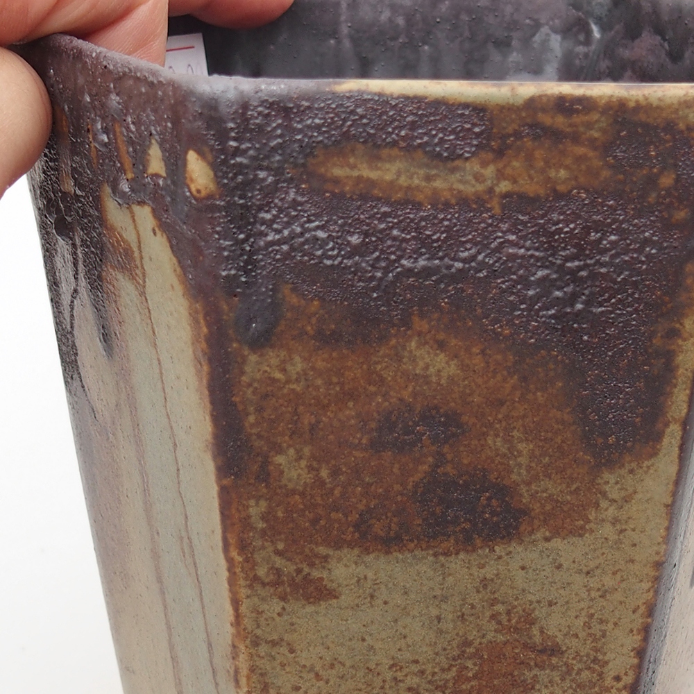 Ceramiczna miska do bonsai 13 x 11,5 x 17 cm, zielona