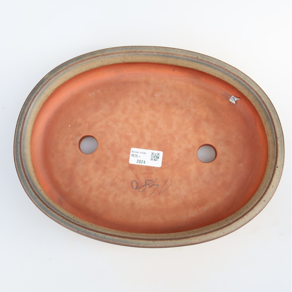 Ceramiczna miska  31 x 23,5 x 5,5 cm, kolor brązowy